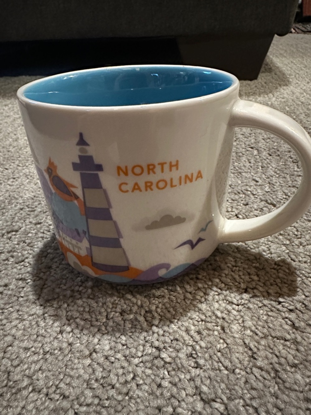 North Carolina Starbucks “You are Here” limited edition Mug - Blue Interior NWT